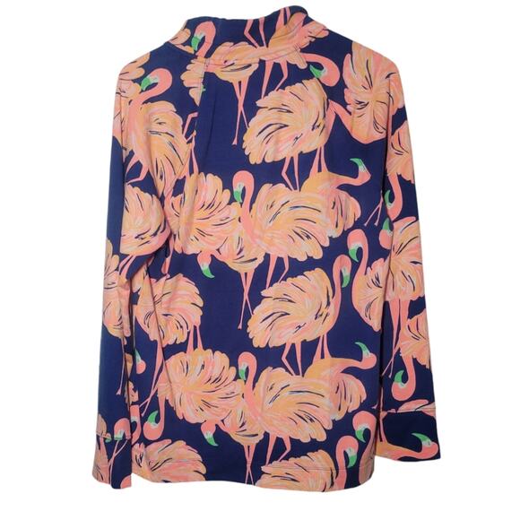 Lilly Pulitzer Skipper Popover in Gimme Some Leg Flamingo Size Large - Picture 3 of 5